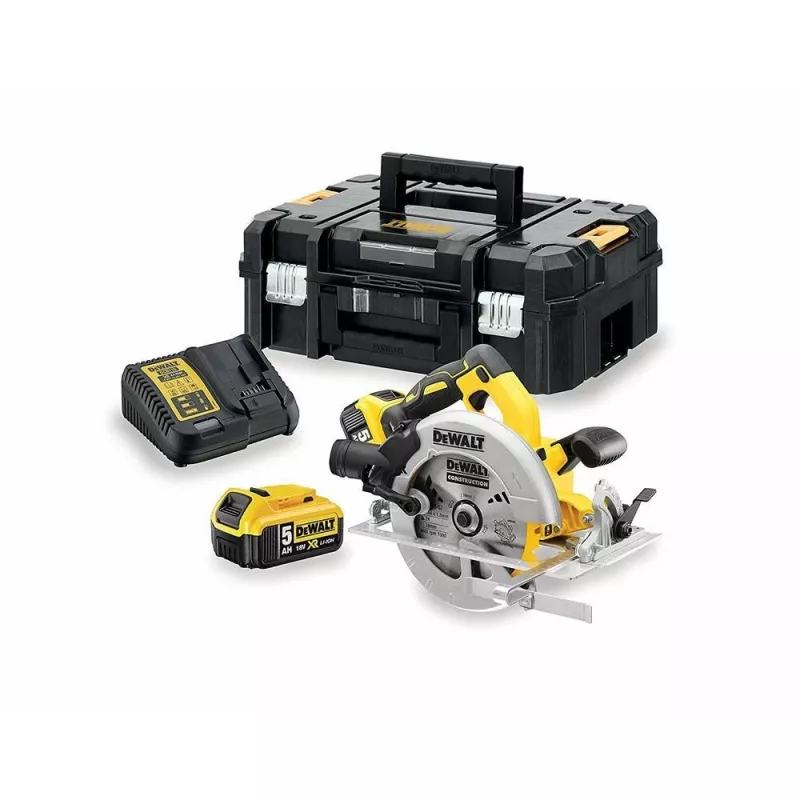 DeWALT DCS570P2-QW nešiojamas diskinis pjūklas 18,4 cm Sidabrinis, Geltonas 5500 RPM