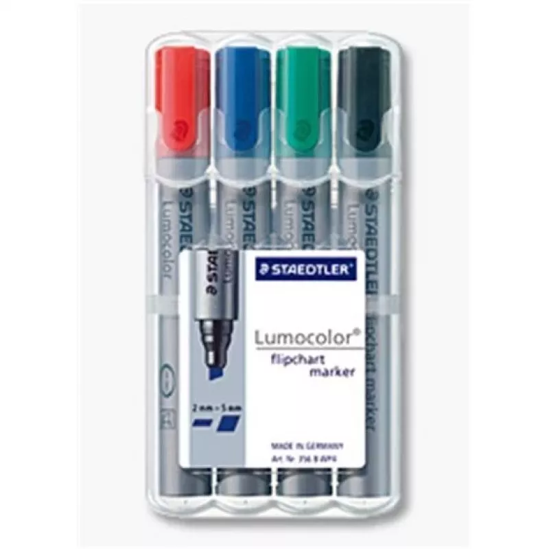 Marker Staedtler 356 B WP4 4 vnt. juoda mėlyna žalia raudona