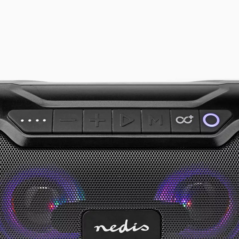 Nedis SPBB310BK nešiojama / vakarėlių kolonėlė Stereo nešiojama kolonėlė juoda 36 W