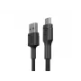 USB 2.0 laidas Green Cell KABGC23, USB A – Micro-USB B, 0,3 m, juodas