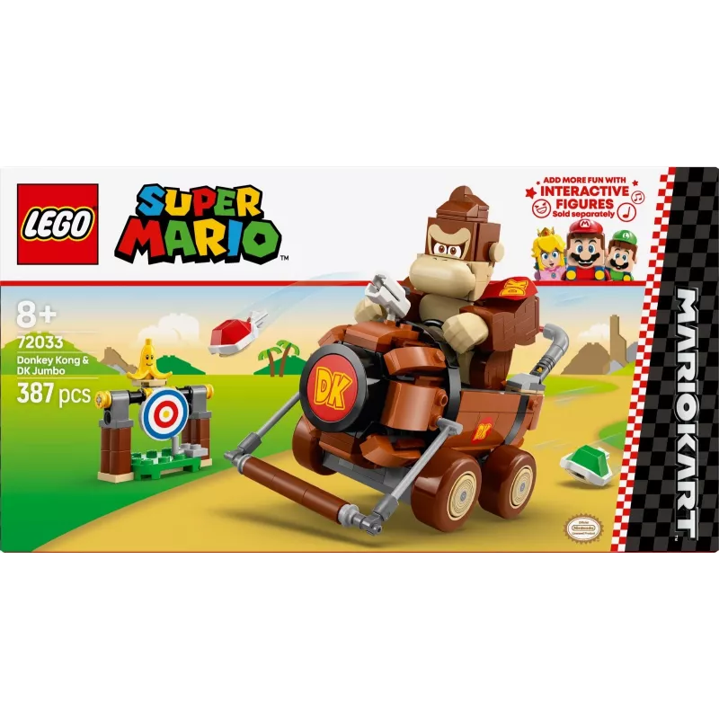 Statybiniai blokeliai Super Mario 72033 Mario Kart - Donkey Kong i DK Jumbo