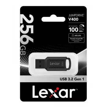 Lexar JumpDrive V400 USB atmintinė 256 GB USB Type-A 3.2 Gen 1 (3.1 Gen 1) Juoda