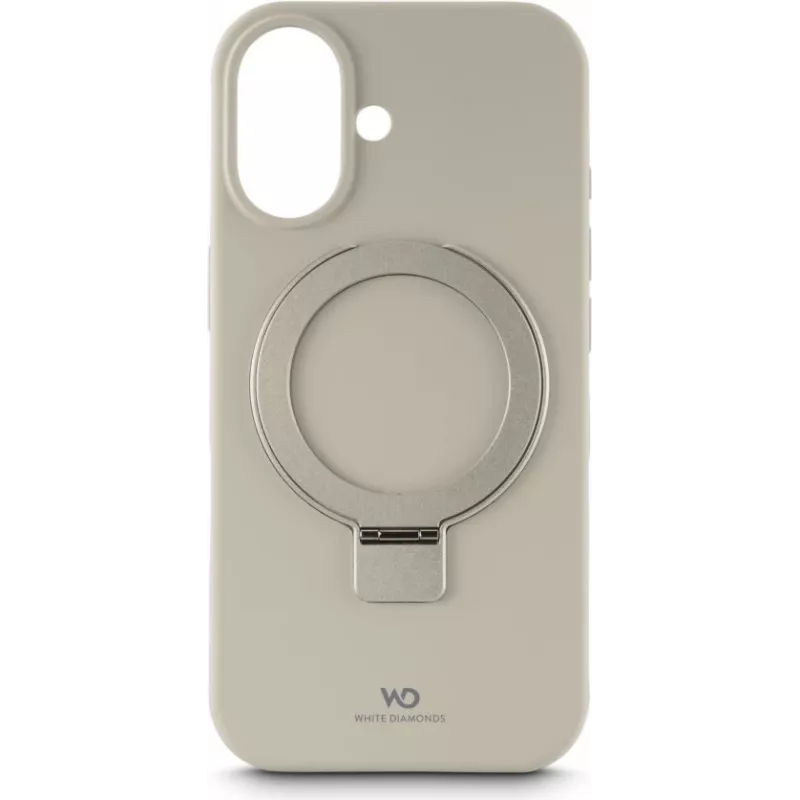 Apsauginis Urban Stand dėklas White Diamonds Apple iPhone 17 smėlio spalvos — su stovo funkcija, apsauginis dėklas