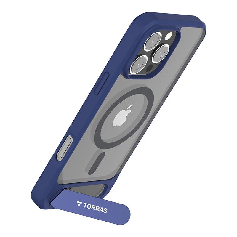 Torras Pstand serijos dėklas iPhone 16 Pro – mėlynas plonas lengvas apsauginis dangtelis