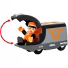Keleivinis traukinys BRIO 63604700 oranžinės-juodos spalvos, medinis žaislinis traukinio rinkinys, suderinamas su BRIO bėgiais