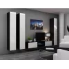 Cama uždara Spintelė VIGO '180' 180/40/30 baltas/juodas blizgus