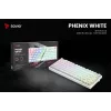 SAVIO PHENIX WHITE belaidė mechaninė klaviatūra, Gateron Red Pro, ABS