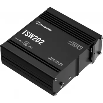Teltonika TSW202 valdomas L2 Gigabit eterneto (10/100/1000) maitinimo per eternetą (PoE) aliuminis, mėlynas