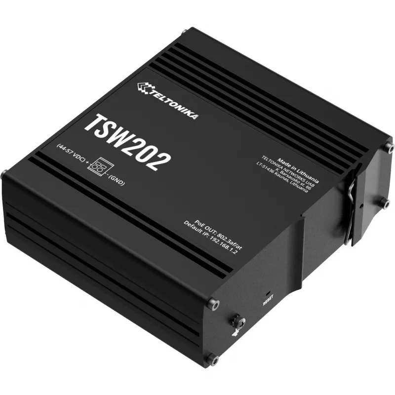 Teltonika TSW202 valdomas L2 Gigabit eterneto (10/100/1000) maitinimo per eternetą (PoE) aliuminis, mėlynas