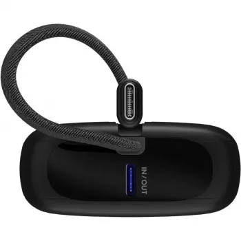 Nešiojama išorinė baterija Goobay 10 000 mAh su integruotu USB-C laidu – 20 W kompaktiška kelioninė (76251)