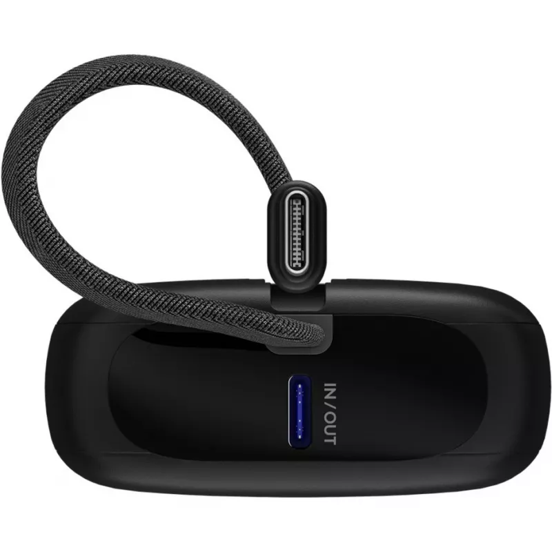 Nešiojama išorinė baterija Goobay 10 000 mAh su integruotu USB-C laidu – 20 W kompaktiška kelioninė (76251)