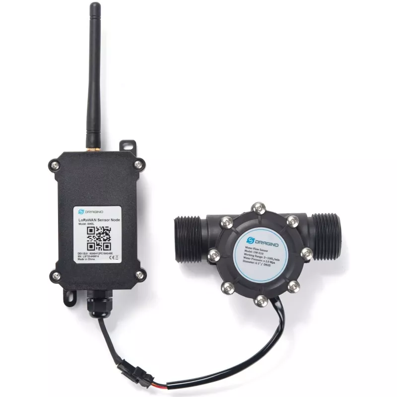 Vandens srauto matuoklis DRAGINO SW3L-EU868 G1/2 DN15 — LoRaWAN, G1/2 jungtis, DN15