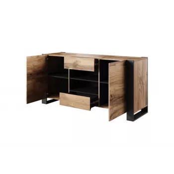 Cama komoda WOOD votano ąžuolas/antracitas