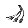 Belkin Secure KVM Combo kabelis – vaizdo / USB / garso kabelis – atitinka TAA – USB, mini lizdas, HDMI (kištukas)