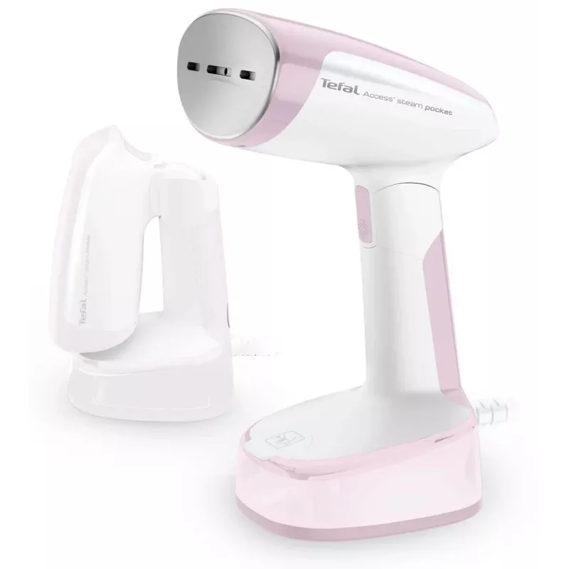 Rankinis drabužių garintuvas Tefal DT3050, 1300 W, 20 g/min garo, 0,12 L bakelis, 2,6 m laidas, rožinis