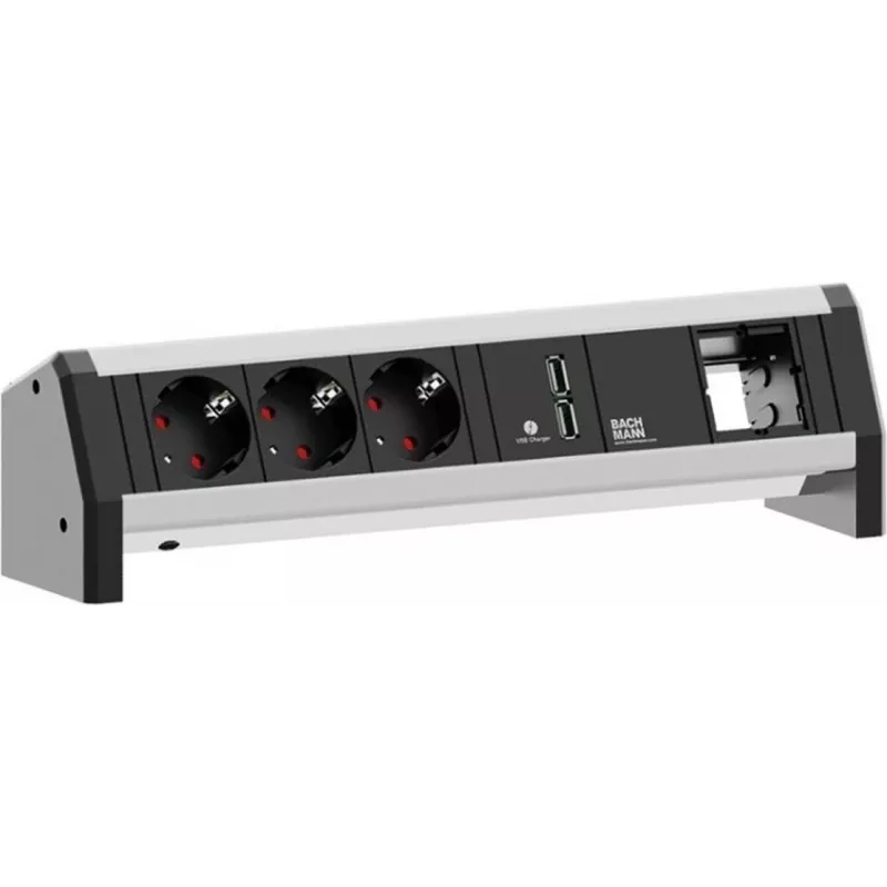 BACHMANN DESK 3x įžemintas kištukas 1x USB įkroviklis 1x ABD GST18 (902.0253)