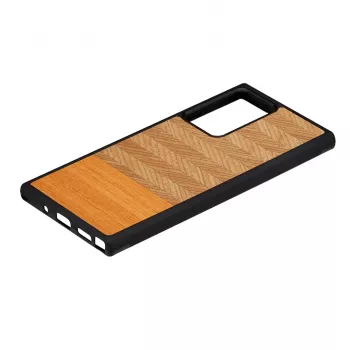 Apsauginis telefono dėklas man and wood Galaxy Note 20 Ultra silkės rašto Oranžinė juoda