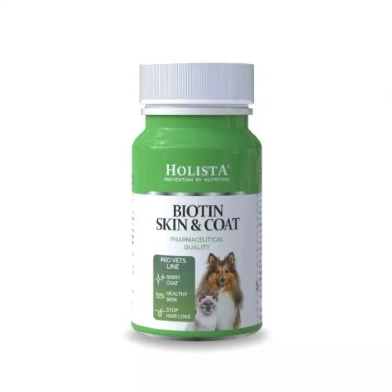HOLISTA Biotin Skin & Coat - papildai šunims ir katėms - 90 vnt.