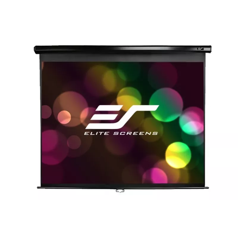 Rankinio valdymo projekcinis ekranas Elite Screens M128UWX 128 colių 16:10 — matomas plotas 276 cm x 172,3 cm, bendri matmenys 283,3 x 189,9 cm, 13,1 kg