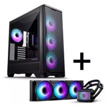 PHANTEKS Eclipse G400A PC korpusas + Glacier M25 Gen2 AiO skysčio aušinimas - juodas