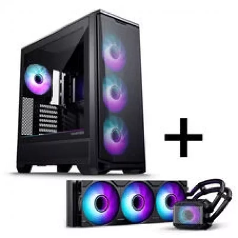 PHANTEKS Eclipse G400A PC korpusas + Glacier M25 Gen2 AiO skysčio aušinimas - juodas