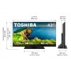 TV LED 43UV3F63DG 43 colių LED ekranas 4K raiška