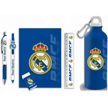 Real Madrid RM00029 rinkinys: 650 ml buteliukas, užrašų knygutė ir rašiklis