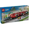 LEGO City miesto tramvajaus ir stoties vaidmenų žaidimo statybų rinkinys vaikams su žaisliniu tramvajumi, dovana berniukams ir mergaitėms nuo 7 metų, kurie mėgsta transporto priemones