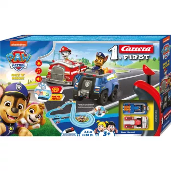 CARRERA lenktynių trasa First Paw Patrol Race N Rescue 3,5 m – slotinių automobilių lenktynių trasos rinkinys