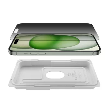 Privatumo ekrano apsauga Belkin OVA168HQ, skirta iPhone 16 Plus, antibakterinė, atspari smūgiams