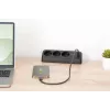 Maitinimo šakotuvas DIGITUS 3 lizdų su 2×USB-A ir 1×USB-C, 3 kintamosios srovės lizdai Tipas E/F, 1,5 m laidas, juodas
