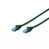 Tinklo kabelis Digitus CAT 5e SF/UTP RJ-45 0,5 m žalias