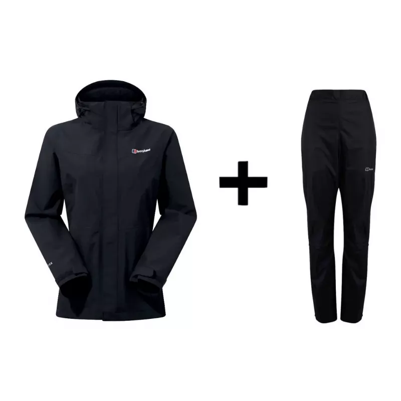Vyriška Berghaus Hillwalker IA Shell striukė, S dydis, juoda, ir Berghaus Deluge 2.0 kelnės, S dydis, juodos
