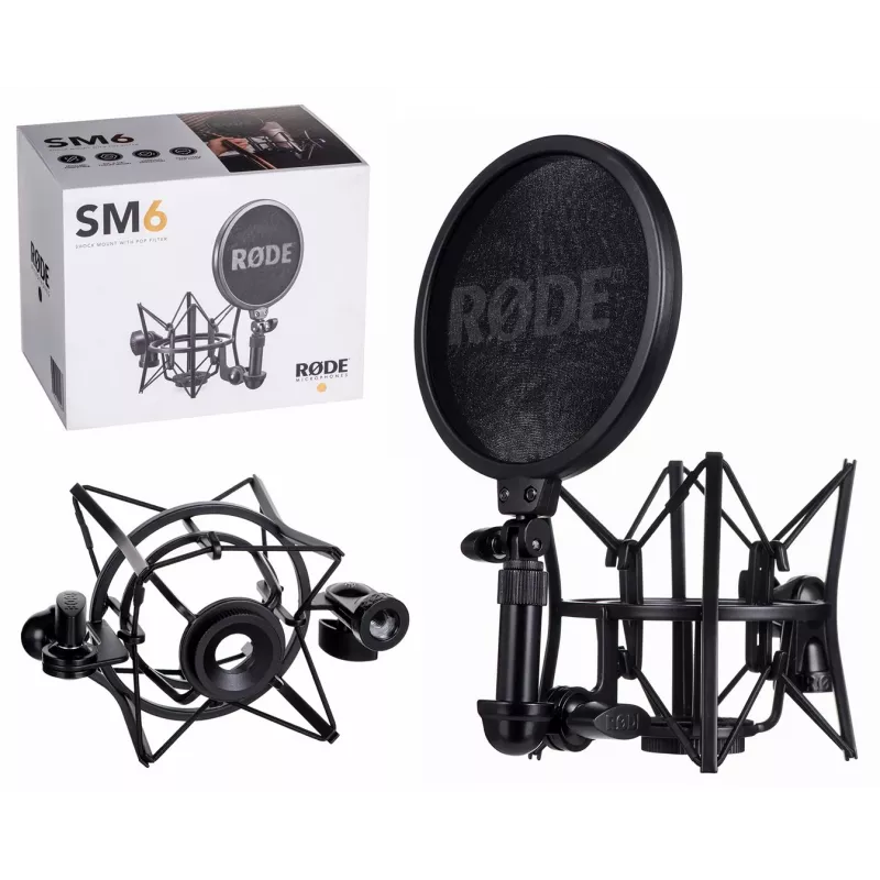 Mikrofonas RØDE SM6 — juodas, svoris 0,682 kg, matmenys 210×133×210 mm