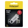 Intenso Basic Line USB atmintinė 32 GB USB Type-A 2.0 juoda sidabrinė