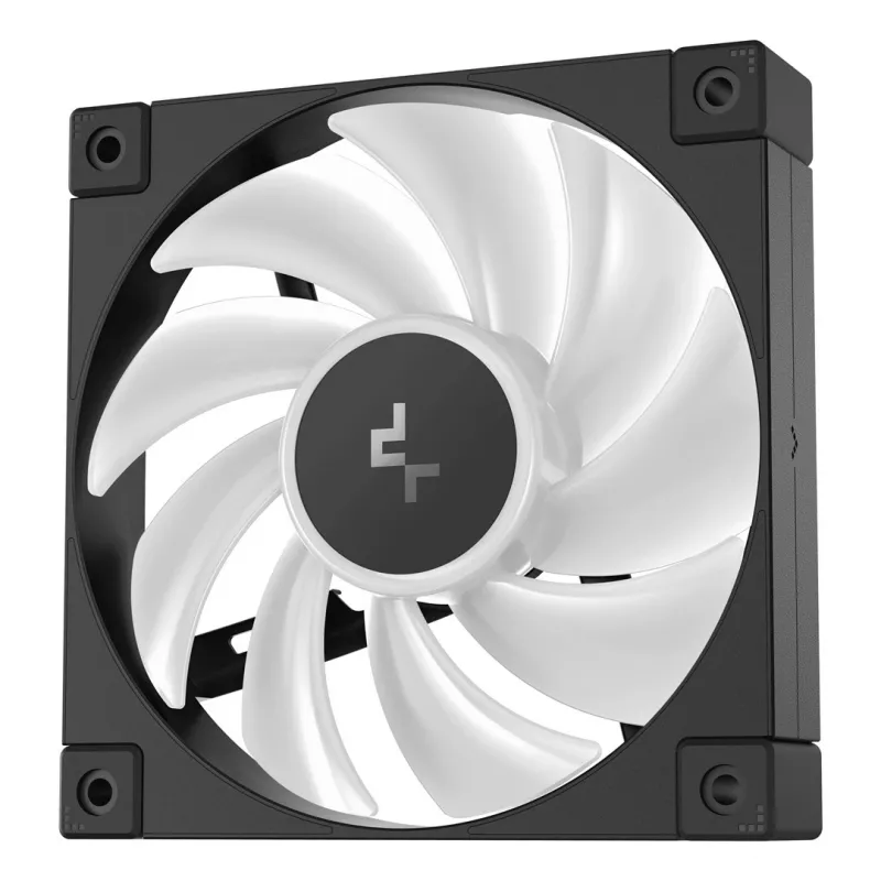Ventiliatorius DeepCool FD12 ARGB-3 viename 12 cm juodas baltas 3 vnt. maksimalus oro slėgis 2,56 mmH2O