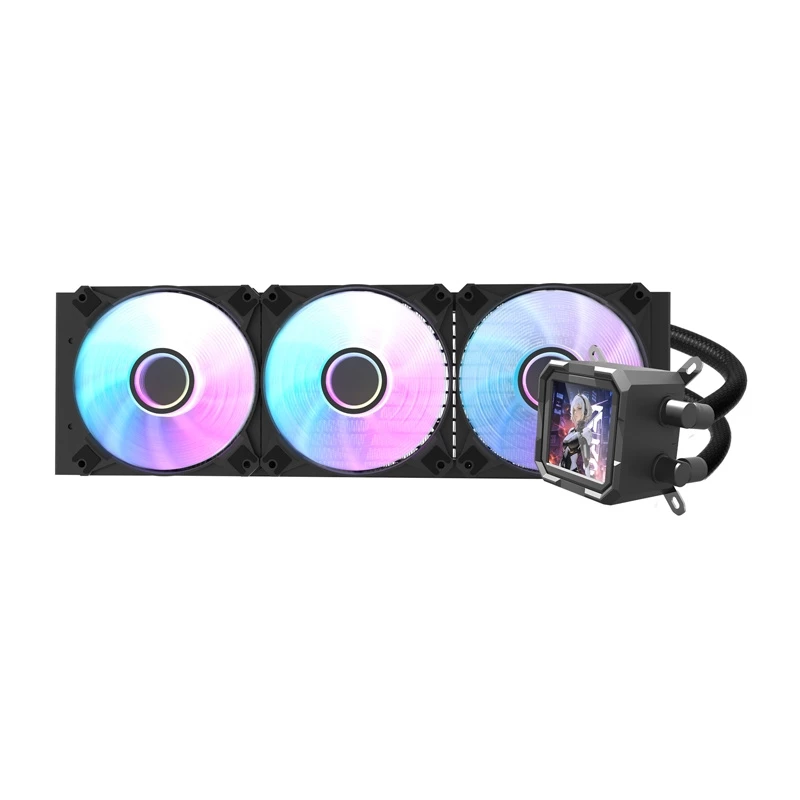 Darkflash CPU vandens aušintuvas DV360S 360 mm radiatorius, RGB apšvietimas, juodas