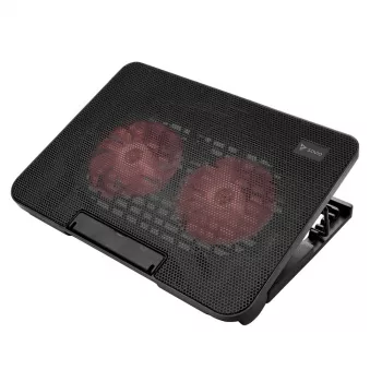 Nešiojamojo kompiuterio aušinimo padėklas SAVIO COS-02, 2 ventiliatoriai 14 cm, maitinamas per USB, tinka iki 17,3 colių, juodas