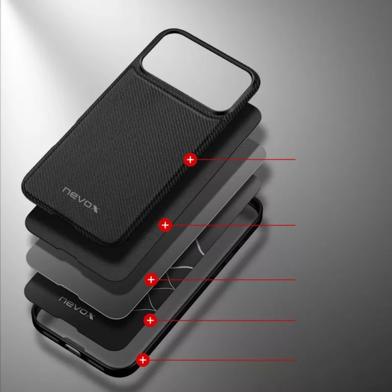 nevox StyleShell NYLO - iPhone 17 Pro Max 6.9 juoda (2529)