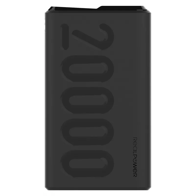Išorinė baterija RealPower PB-20000 PD juoda (323369)