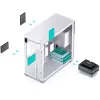 PC korpusas Jonsbo D41 MESH Midi Tower baltas