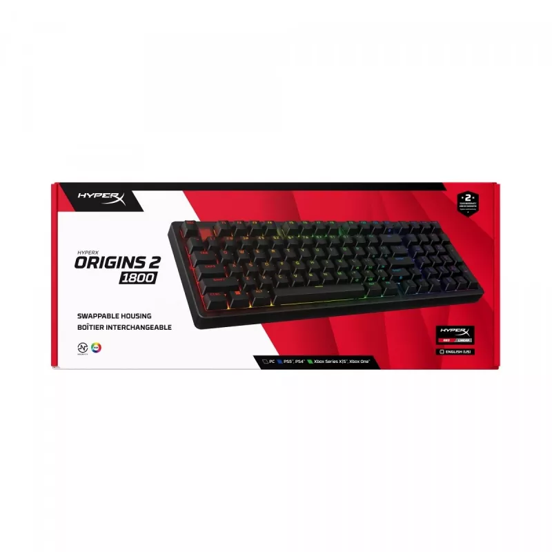 HyperX Origins 2 1800 klaviatūra, juoda
