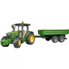 Traktoriaus modelis BRUDER John Deere 5115 M su savivarčiu priekaba