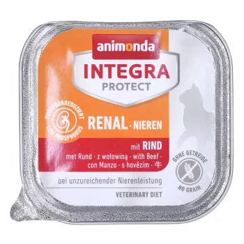 Šlapias kačių maistas animonda Integra Protect 100 g — kiauliena, suaugusioms katėms, inkstų palaikymas, padėklas