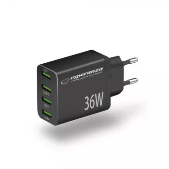 Esperanza EZC107K tinklo maitinimo adapteris 36W Juodas