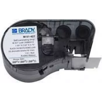 Brady, M-51-427, selbstlaminierendes Vinyl, White/Transparent, 25,4 x 19,05(63,5) mm, permanent, for Cable Diameter of 6-14mm (110 E.) (131579)