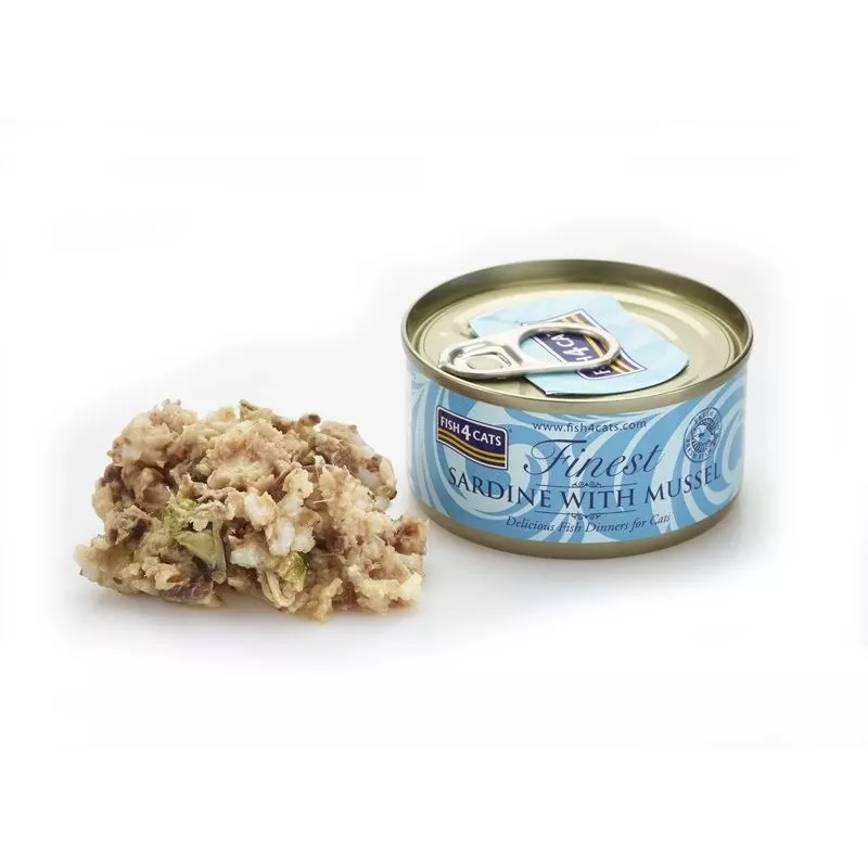 FISH4CATS Sardinė su midijomis – šlapias kačių maistas – 70 g