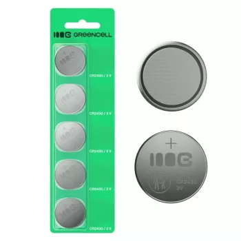 Monetos elemento baterija Green Cell CR2430 3V — 5 vnt.