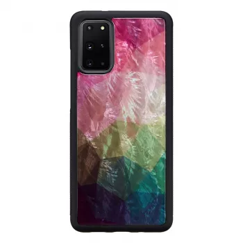 Telefono dėklas iKins Samsung Galaxy S20+ — vandens gėlių dizainas, juodas