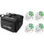 LED Par Light EUROLITE Silent Par 6 QCL Floor 4x with Soft-Bag – grindų QCL LED par, 4 vnt. rinkinys